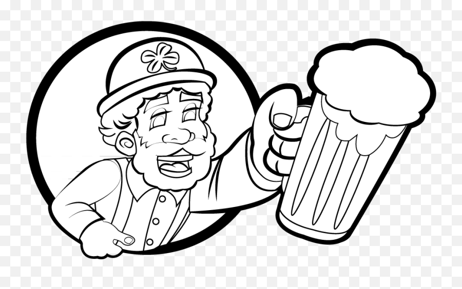 Cheers Clipart - Black And White St Patricks Day Clip Art Free Emoji,Cheers Clipart