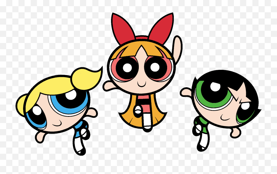 Check Out This Transparent Trio Of Powerpuff Girls Flying Emoji,Powerpuff Girls Transparent
