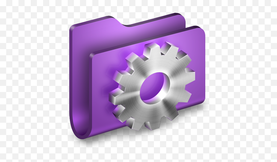 3d Purple Settings Folder Icon Png - Settings Folder Icon Png Emoji,Settings Icon Png