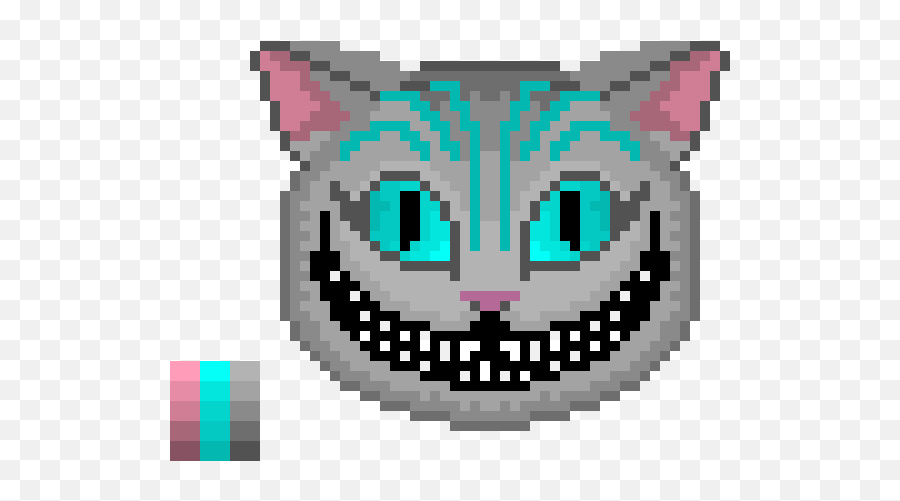 Cheshire Cat - Cheshire Cat Color Pixel Art Emoji,Cheshire Cat Png