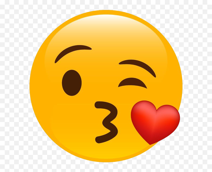 Heart Kiss Smiley Png Image Background - Kiss Emoji,Smiley Png
