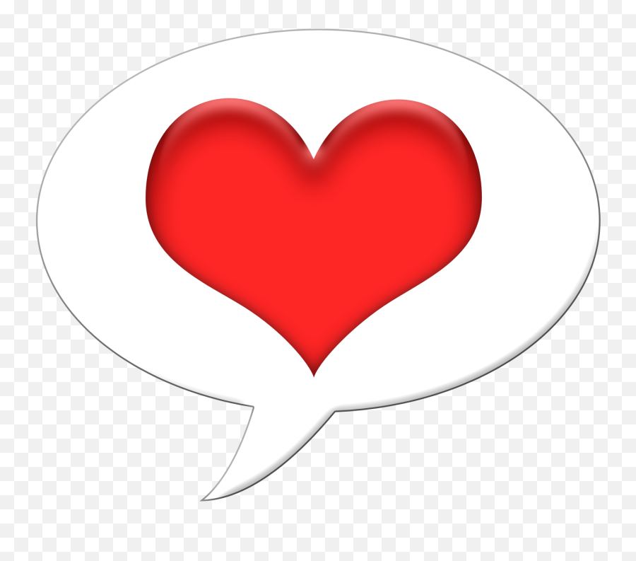 Talk Bubble Heart Clipart - Heart In Speech Bubble Clip Art Emoji,Conversation Heart Clipart