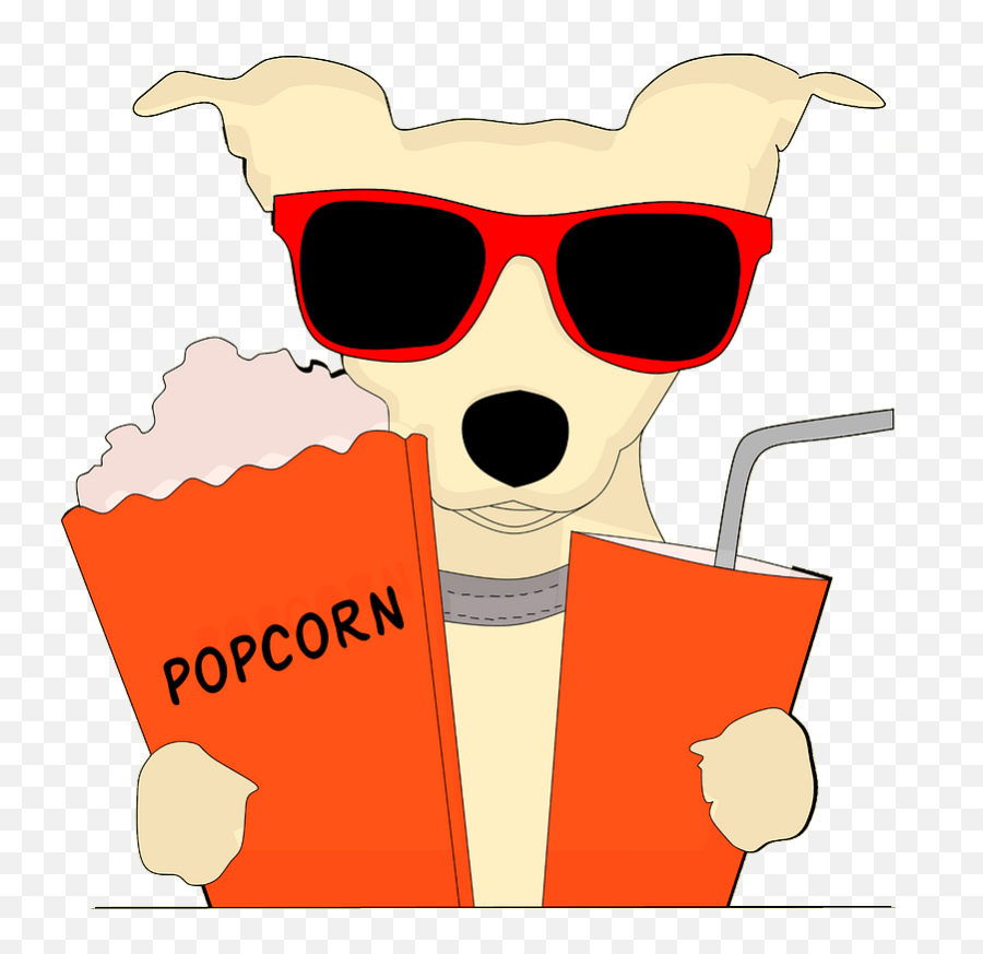 Dog At The Cinema Clipart Free Download Transparent Png - Wanna Party Emoji,Movie Popcorn Clipart