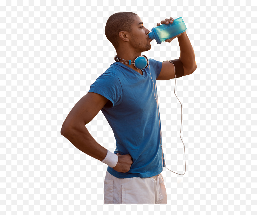 Man Drinking Water After Training - Drinking Water Png Black Emoji,Drinking Png