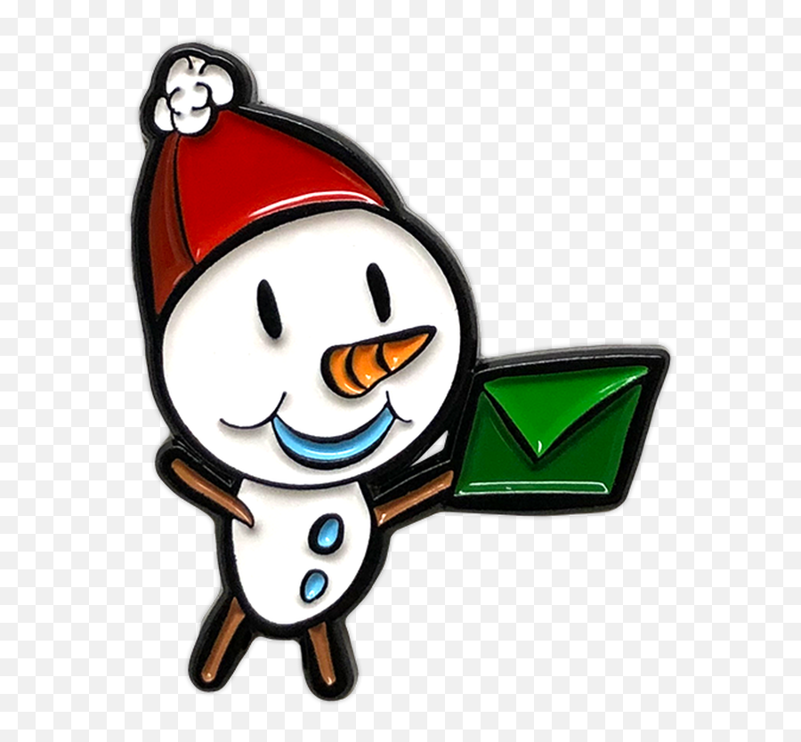 Snowman Enamel Pin Guest Art By Daughter Jade Johnson Emoji,Guest Clipart