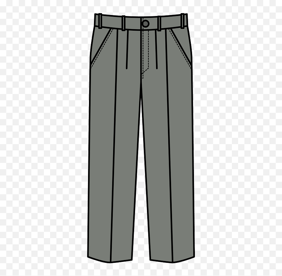 Gray Trousers Clipart - Trouser Clipart Black And White Emoji,Pants Clipart