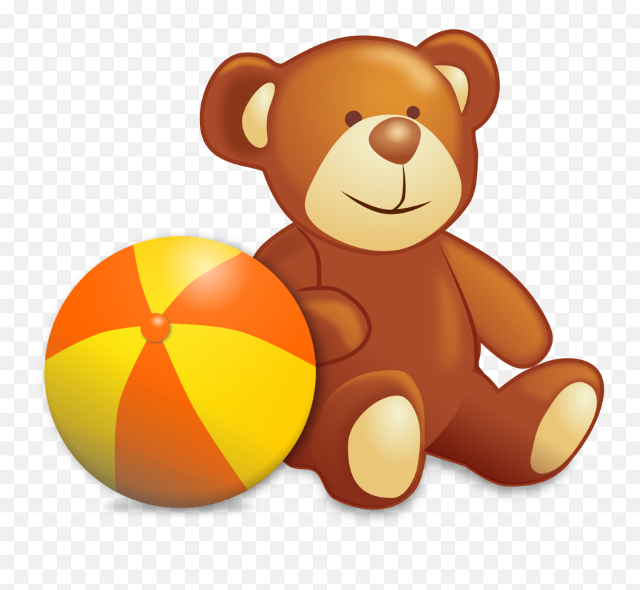 Fileteddy Bear With A Ballsvg - Wikimedia Commons Emoji,9 Ball Clipart