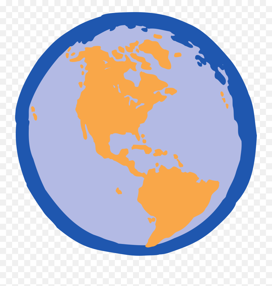 World Map Clipart - Western Hemisphere Clipart Transparent Emoji,World Map Clipart