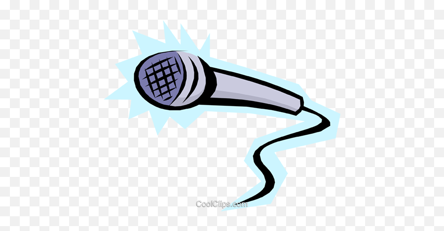 Cool Microphone Royalty Free Vector Clip Art Illustration - Mikrofon Clipart Emoji,Microphone Clipart