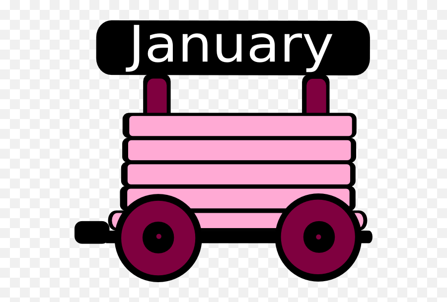 January Clipart Pink - Clip Art Emoji,January Clipart