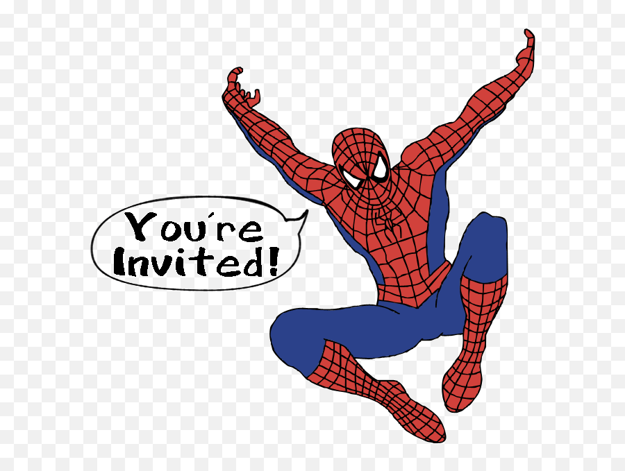 Free Clipart Of Spiderman - You Are Invited Spiderman Emoji,Spiderman Clipart