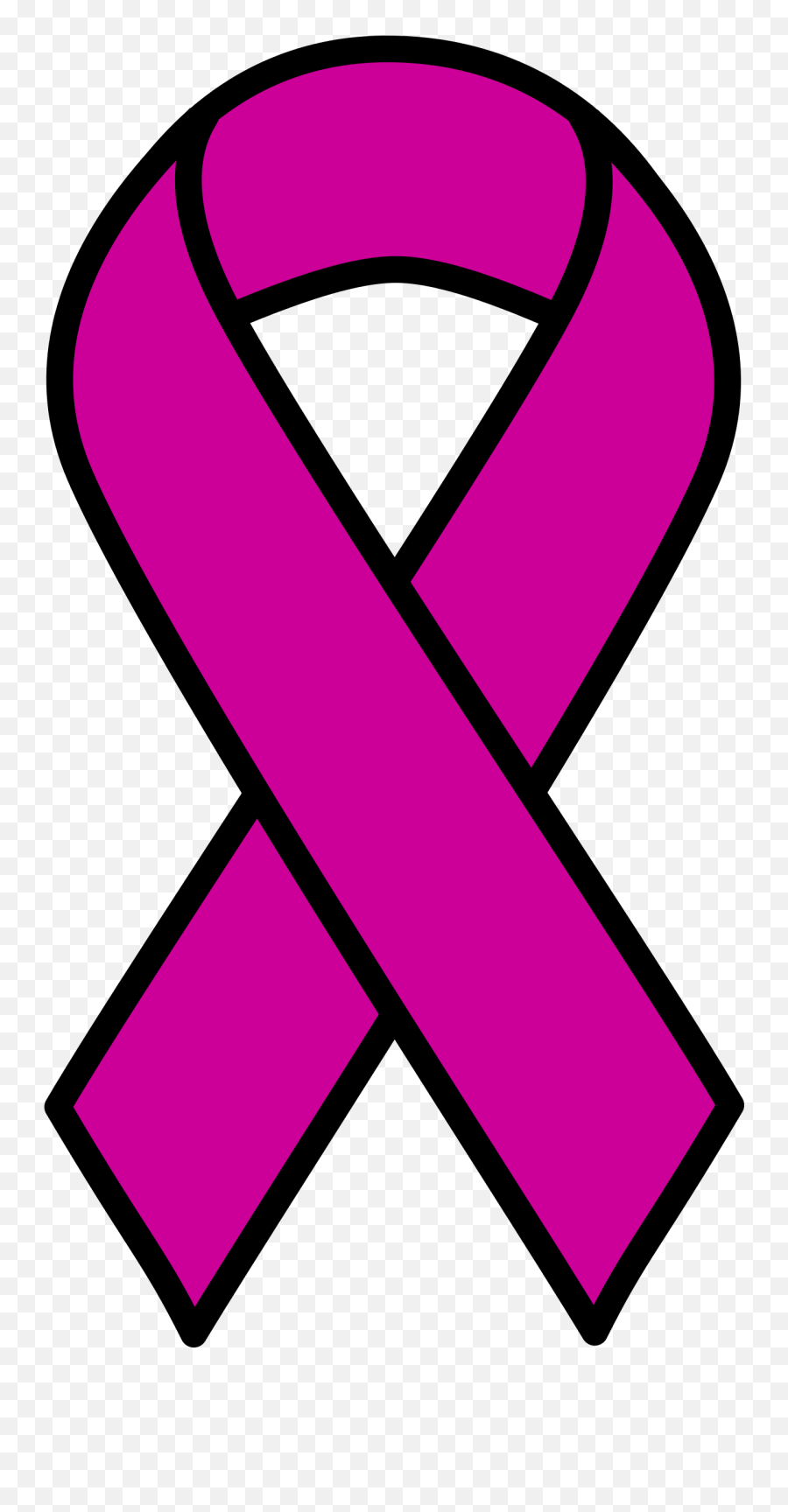 Purple Cancer Ribbon Clip Art - Breast Pink Ribbon Cancer Svg Emoji,Ribbon Clipart
