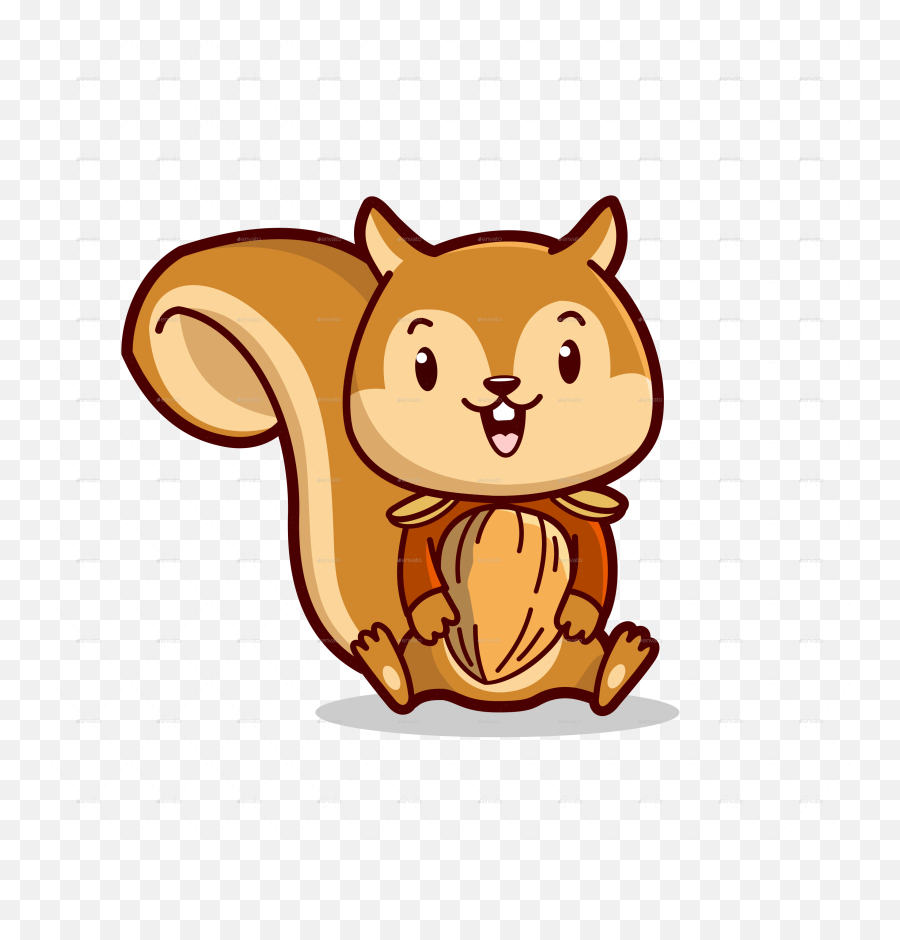 Squirrel With Almond Mascot - Happy Emoji,Squirrel Transparent