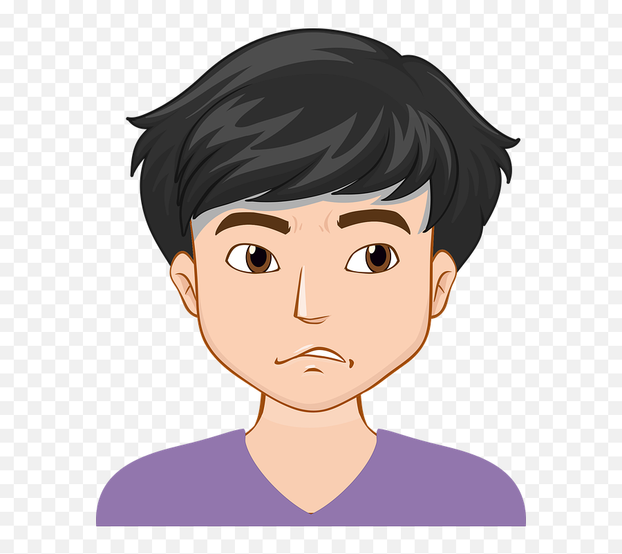 Sad Frown Child - Free Vector Graphic On Pixabay Gambar Kartun Wajah Cemberut Emoji,Frown Png