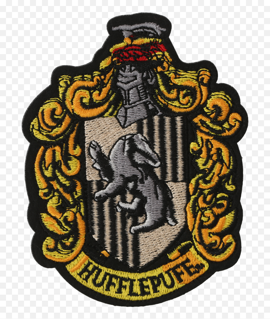 Hufflepuff Crest Embroidered Patch - Art Emoji,Hufflepuff Logo