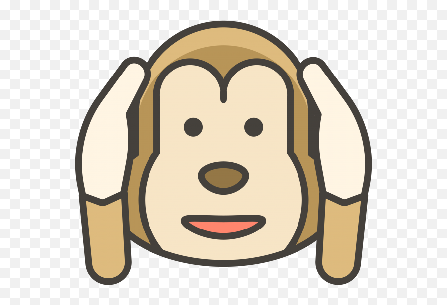 Hear No Evil Monkey Emoji Clipart - Full Size Clipart,No Emoji Png