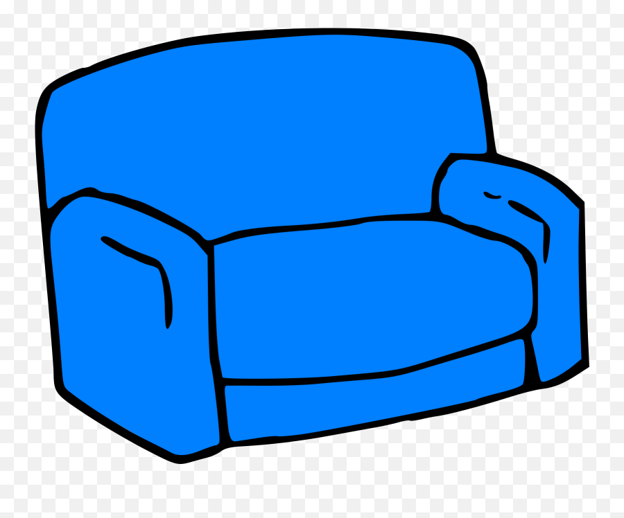 Blue Sofa Clip Art At Vector Clip Art - Blue Sofa Clipart Emoji,Couch Clipart