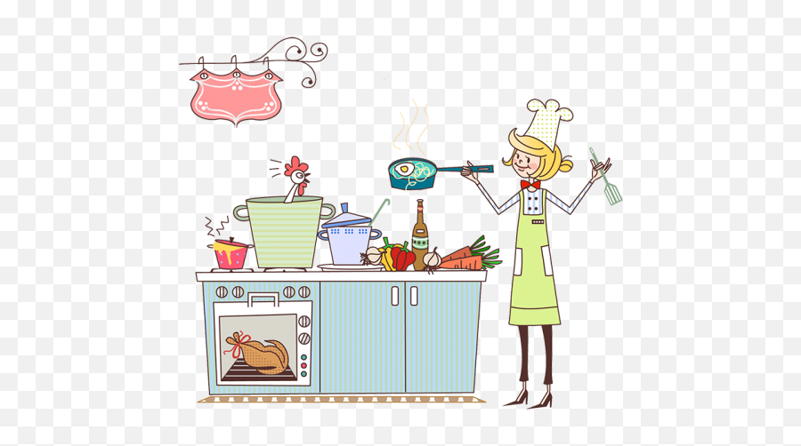 Download Female Chef Clipart Cooking Chef - Cooking In The Emoji,To Cook Clipart