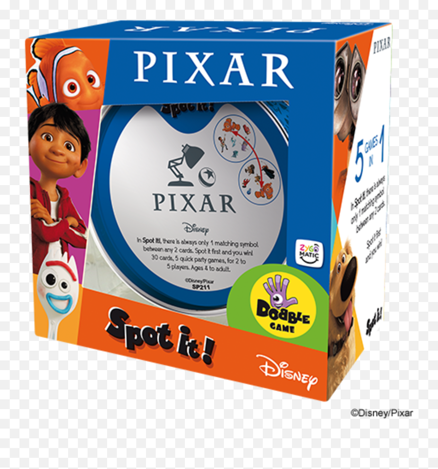 Asmodee Studios Spot It World Of Pixar Emoji,Walt Disney Pictures Pixar Animation Studios Logo