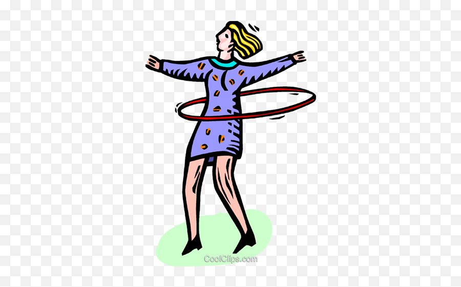 Woman With A Hula Hoop Royalty Free Vector Clip Art Emoji,Hula Dancer Clipart