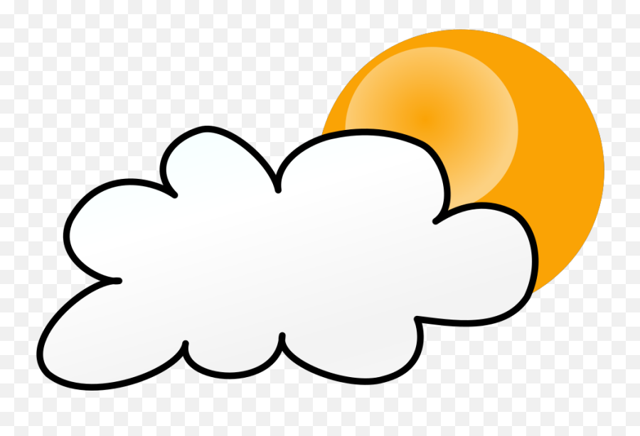 Sunny Partly Cloudy Weather Png Svg Clip Art For Web - Language Emoji,Sunny Clipart