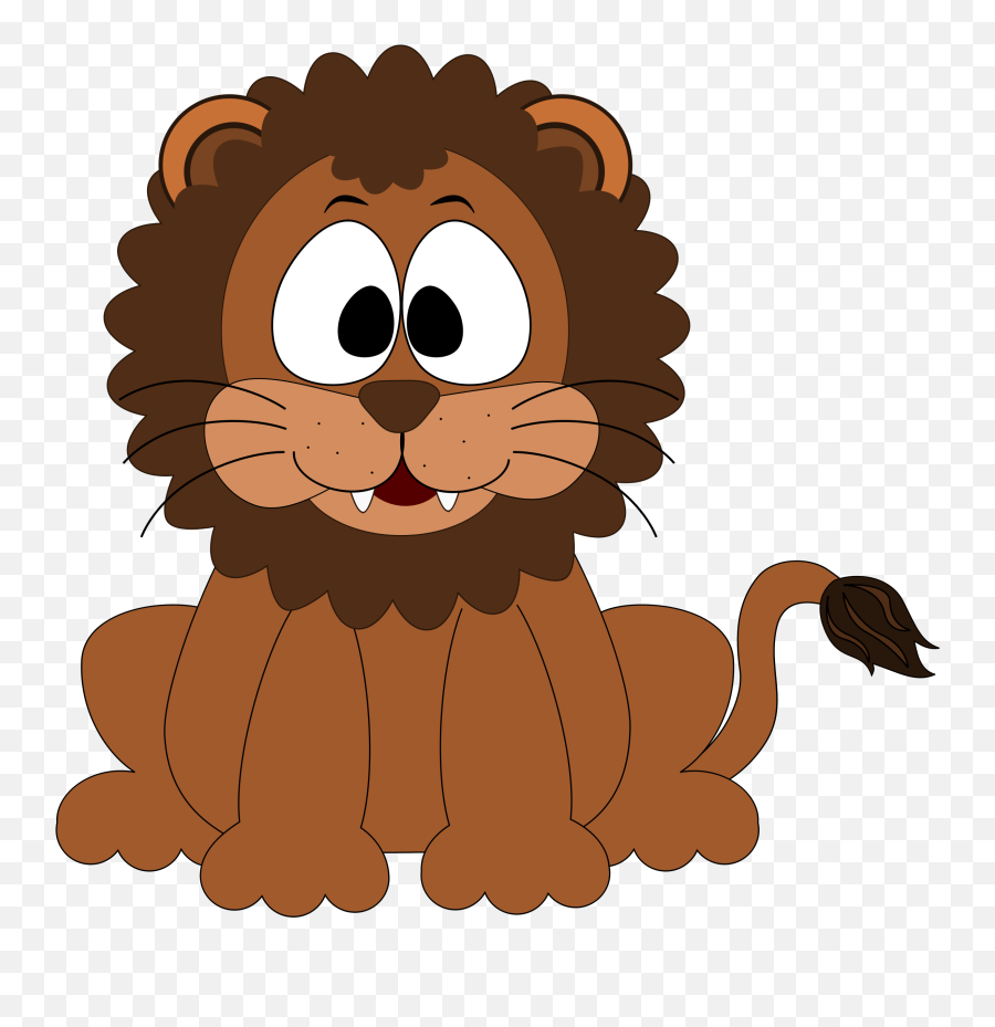 Lion Clipart Cartoon Lion Cartoon - Brown Lion Clipart Emoji,Lion Clipart