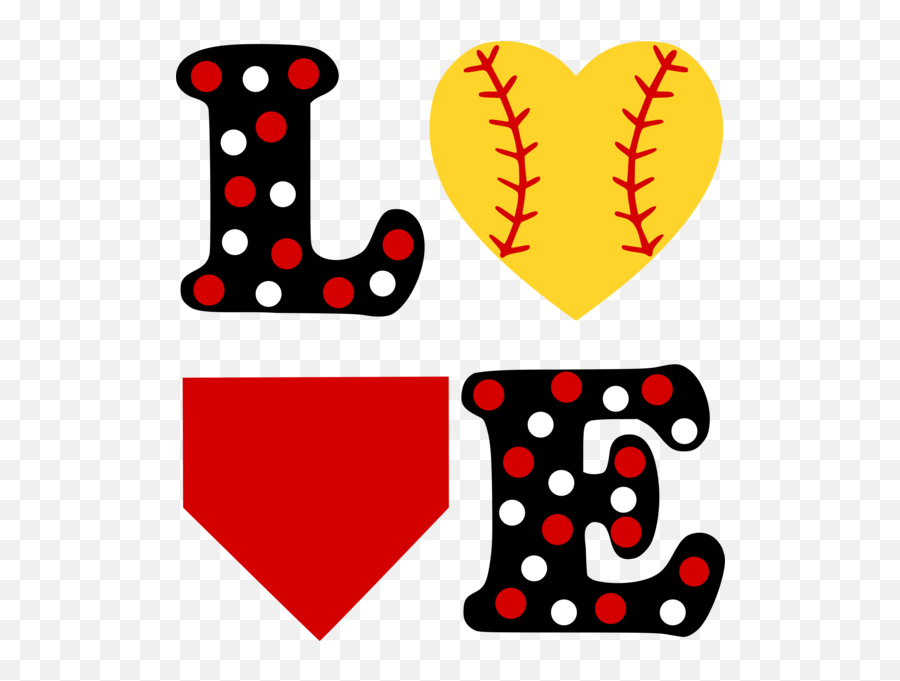 Love Softball - Softball Emoji,Softball Clipart