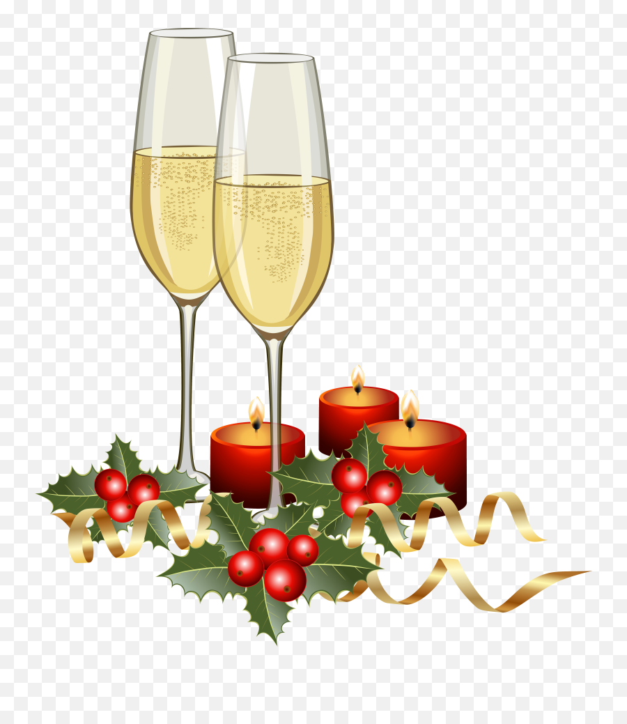 Champagne Clipart Christmas Wine - Clipart Champagne Png Emoji,Champagne Clipart
