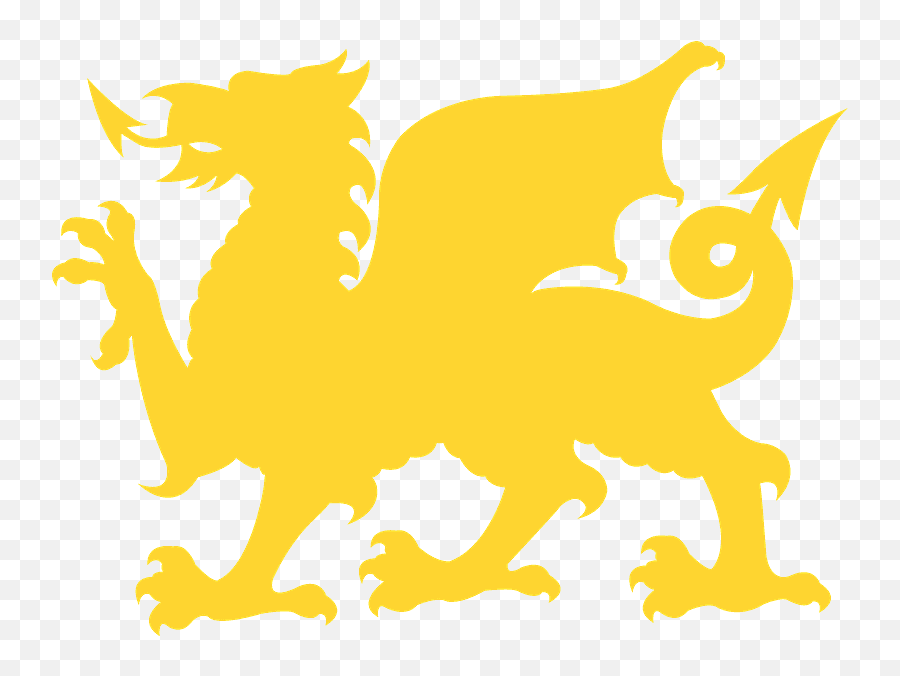 Welsh Dragon Silhouette - Free Vector Silhouettes Creazilla Cymru Am Byth Emoji,Dragon Silhouette Png