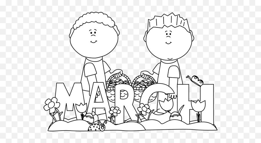 March Clip Art - Fiction Emoji,March Clipart