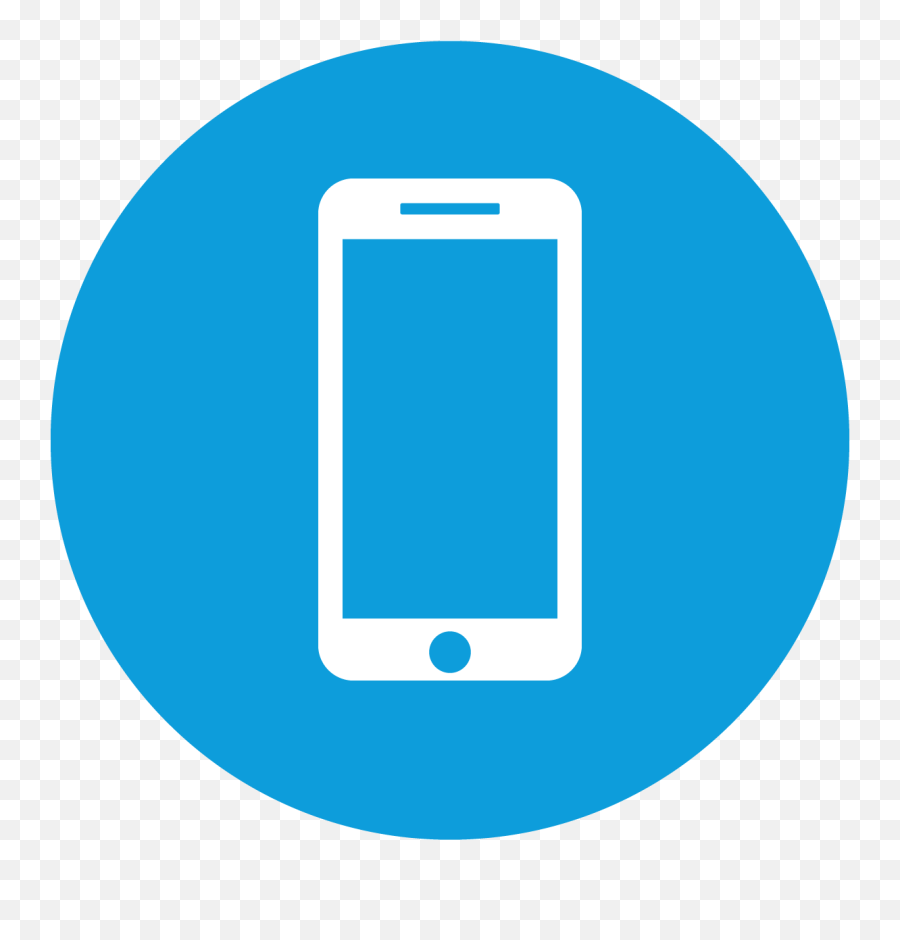 Blue Smart Phone Icon Clipart - Blue Cellphone Icon Png Emoji,Transparent Cellular Phone