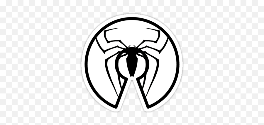 Download Hd Arachnid Clipart Spiderman Logo - Black And Spiderman Spider Emoji,Spiderman Logo