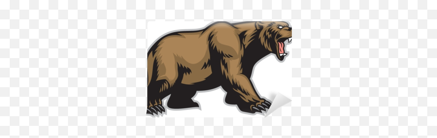 Grizzly Bear Mascot Wall Mural U2022 Pixers - We Live To Change Grizzly Bear Mascot Emoji,Bear Mascot Logo
