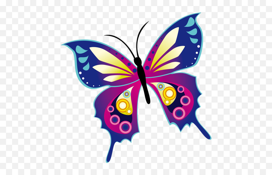 Butterflies Clipart Butterfly Art Butterfly Drawing - Colourful Butterfly Png Emoji,Butterflies Clipart