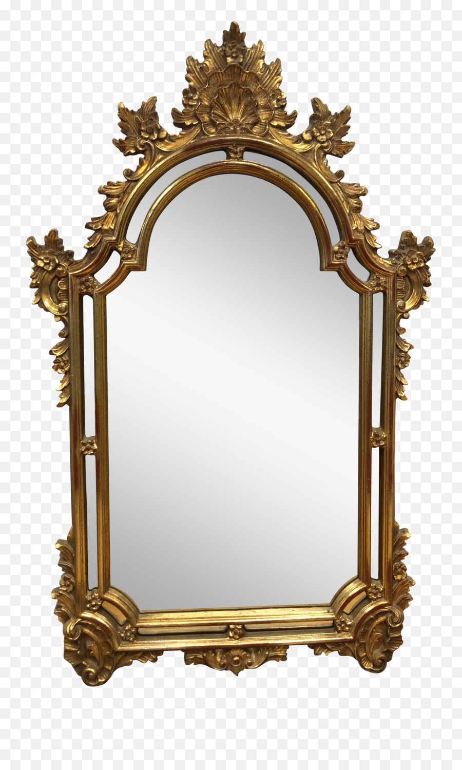 Gold Leaf Wall Mirror Clipart - Full Size Clipart 2087201 Wall Mirror Png Emoji,Mirror Clipart
