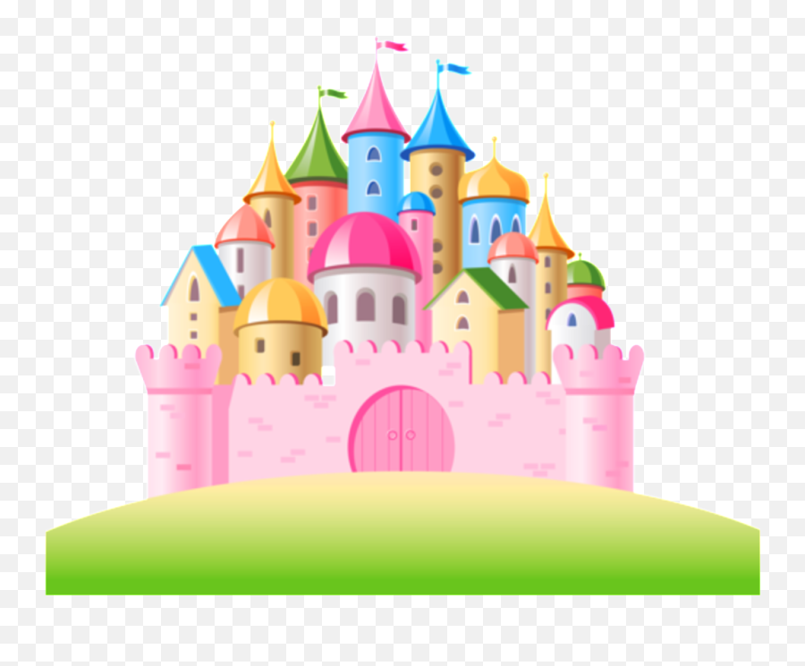 Download Hd Cartoon Beautiful Colored Fairytale Castle Emoji,Cinderella Castle Png