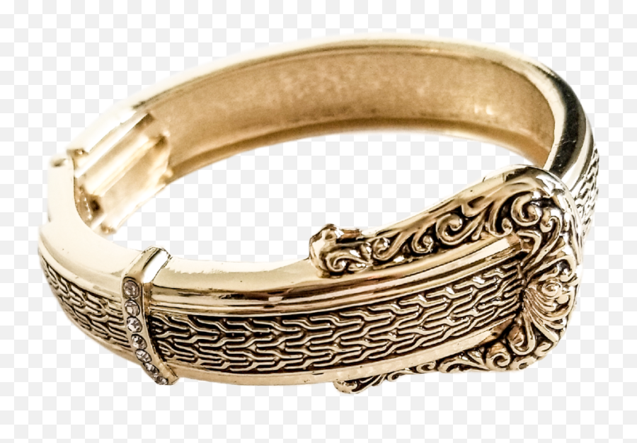 Vintage Excalibur Rolled Gold Belt Buckle Bangle - Bangle Emoji,Buckle Png