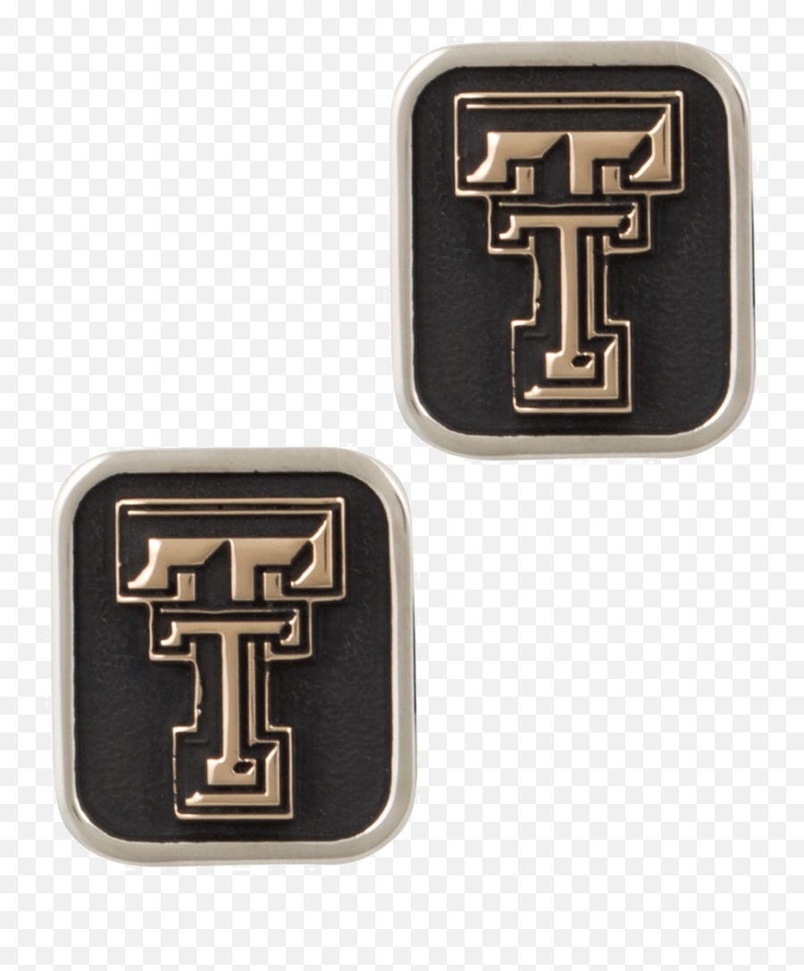 Texas Tech University Gold And Silver Cufflinks Emoji,Ttu Logo