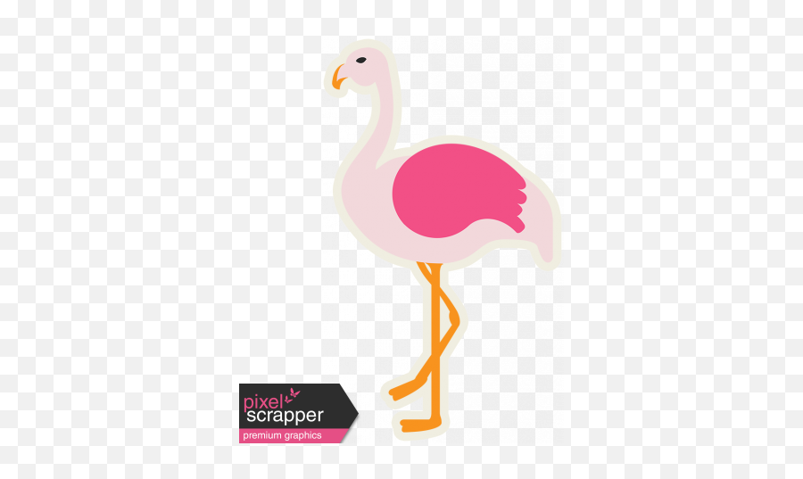 Flamingo Sticker 2b - Mexico Graphic By Marisa Lerin Pixel Emoji,Flamingo Clipart Free