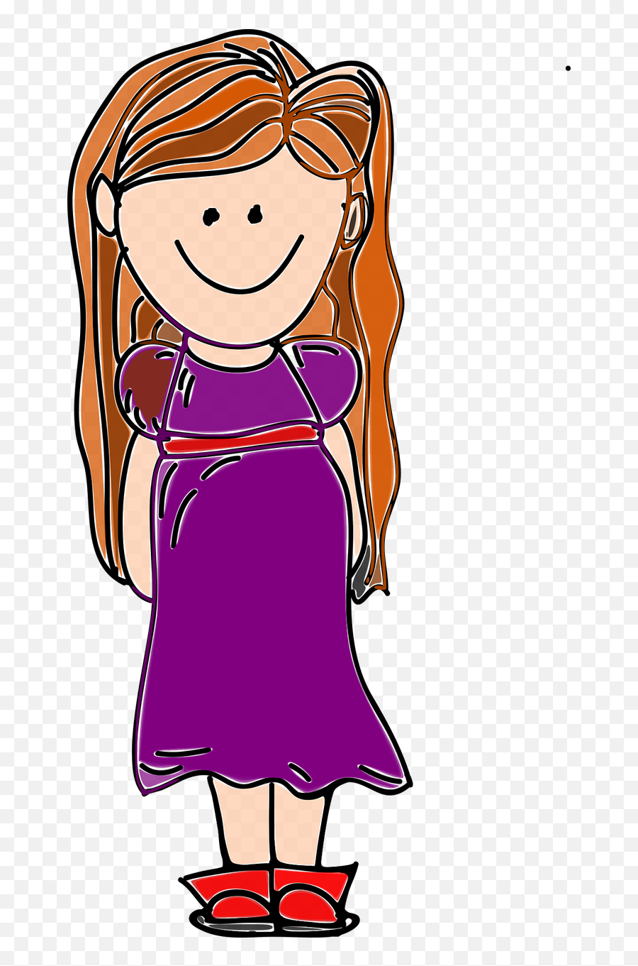 Girl Cartoon Cute - Free Vector Graphic On Pixabay Emoji,Cute Girl Clipart