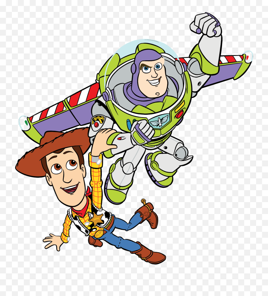 And Woody - Buzz And Woody Flying Clipart Emoji,Woody Png