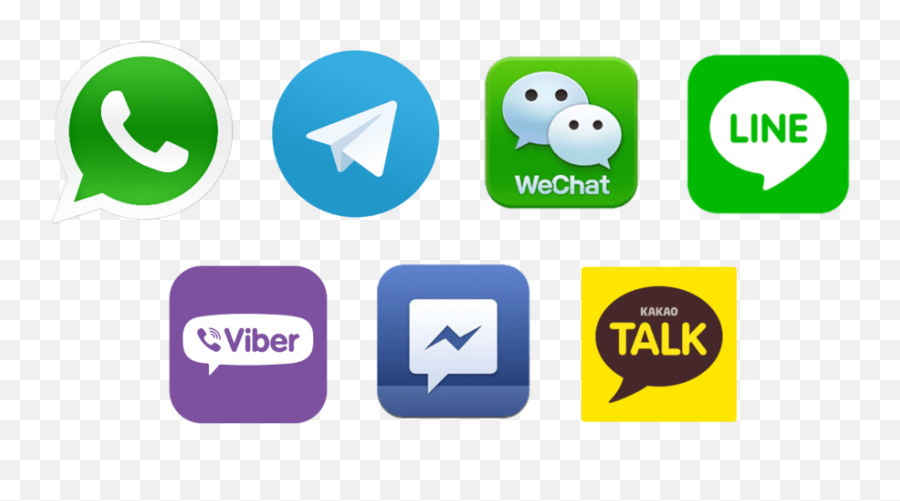 Whatsapp Telegram Viber Wechat Png - Wechat Whatsapp Png Emoji,Wechat Logo