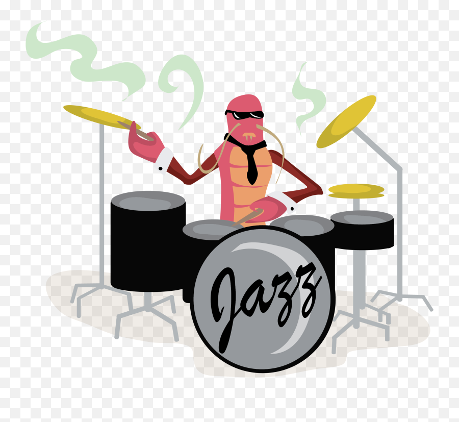 Jazzy Crawfish Clip Art - Crawfish Playing Drums Emoji,Drums Clipart