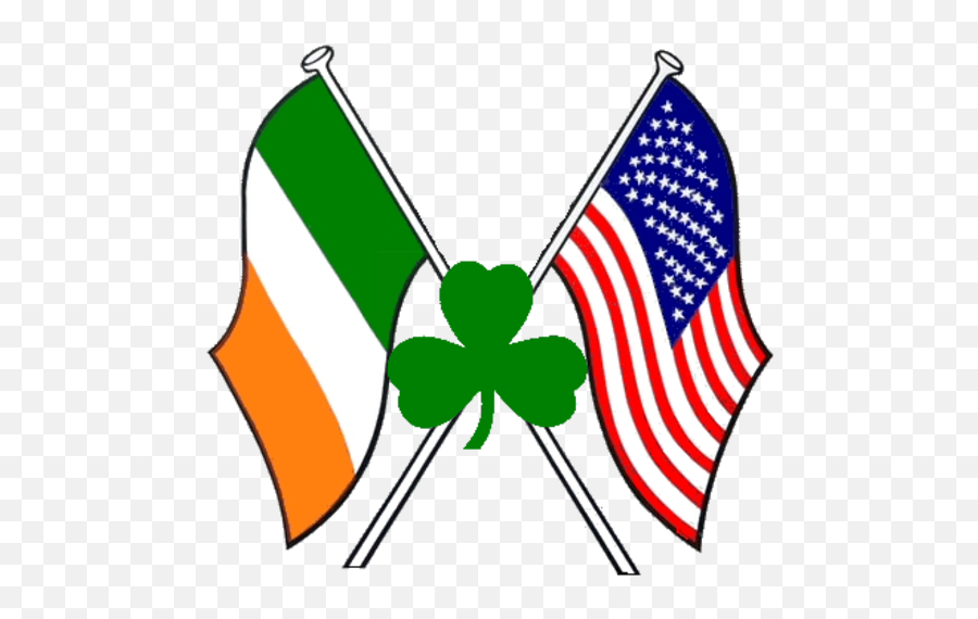 American Flag And Irish Shamrock - Flag Irish American Emoji,Irish Clipart