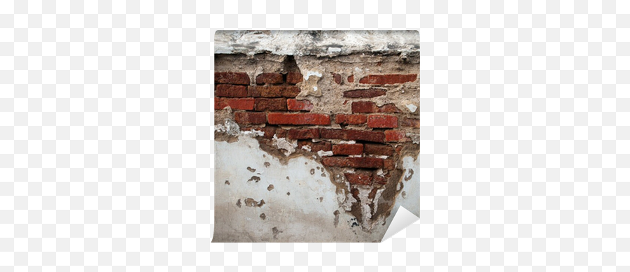 Broken Brick Wall Wall Mural Pixers - Papier Peint Vieux Mur De Brique Emoji,Brick Wall Png