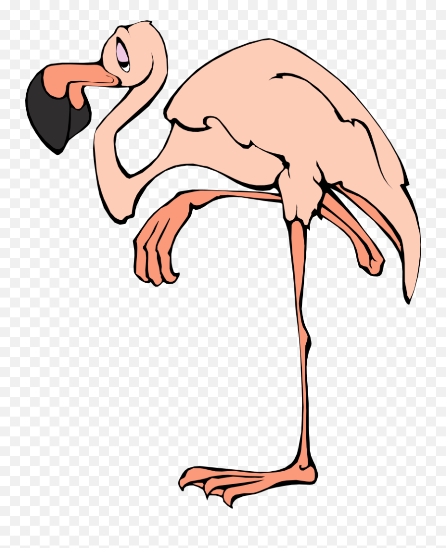 Cartoon Flamingo Clip Art At Clker - Flamingo Clip Art Emoji,Flamingo Clipart