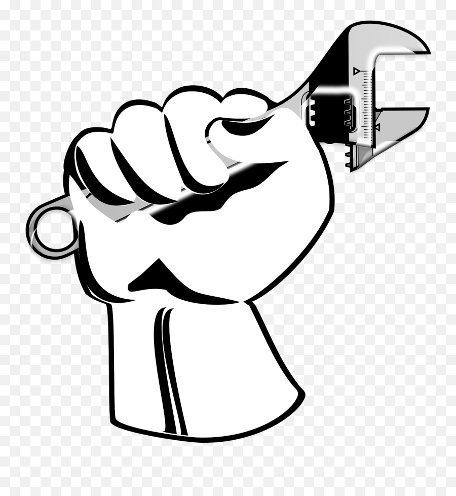 Hand Wrench - Labour Day Background Png Emoji,Wrench Clipart Black And White