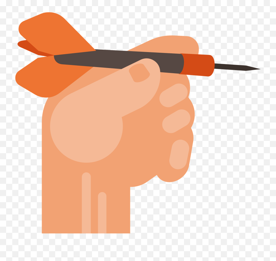 Throwing Darts Hand Clipart - Writing Implement Emoji,Darts Clipart