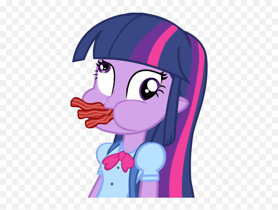 251646 - Artisttiarawhy Bacon Derp Derpibooru Import My Little Pony Equestria Girls Twilight Eating Emoji,Bacon Transparent Background
