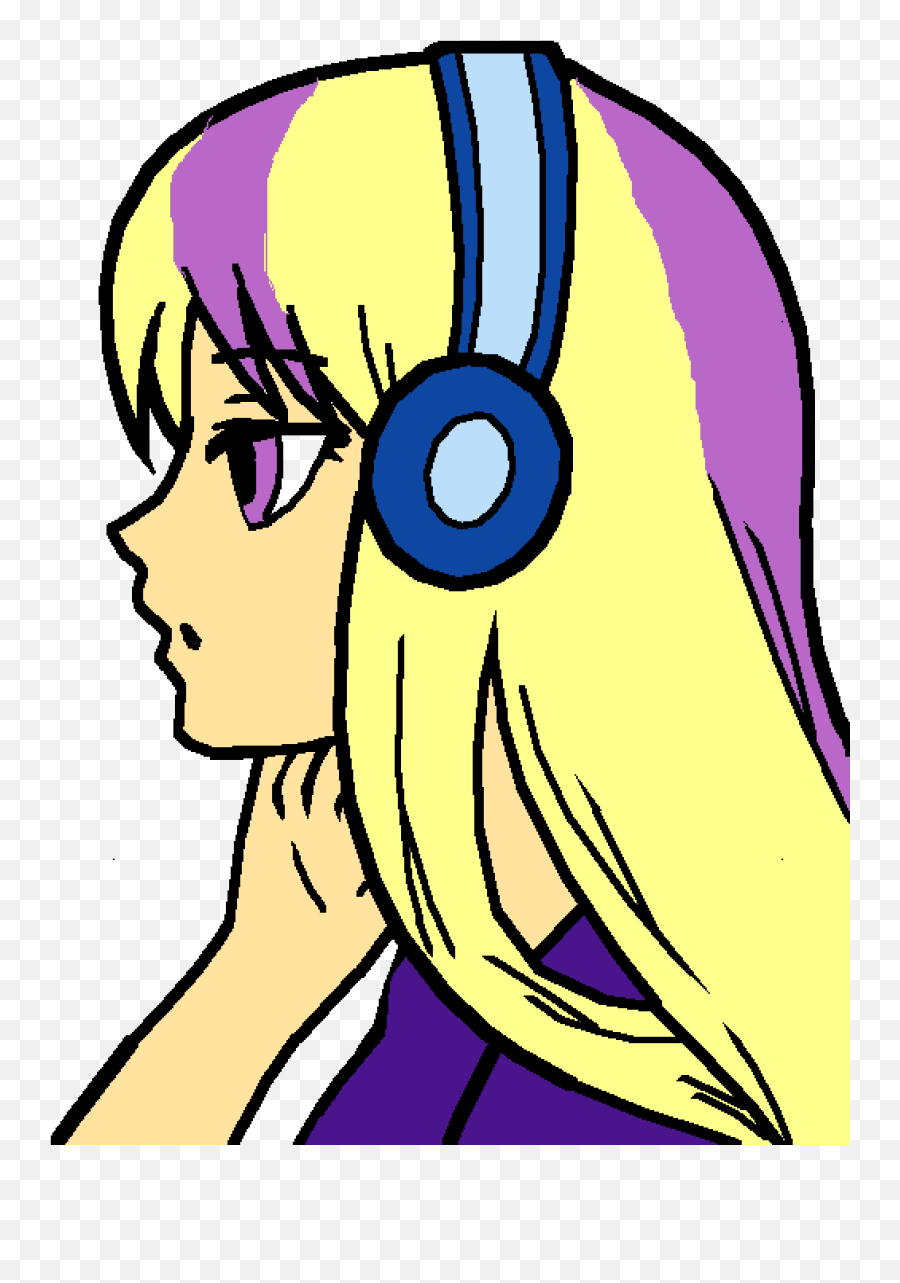 Transparent Anime Face Png - Anime Girl Not Colored Clipart Anime Fanart Easy Drawings Emoji,Anime Girl Transparent